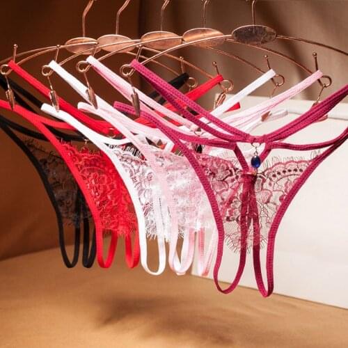 Sexy Women Panties Low Waist Lace Thin Triangle Briefs Transparent Mesh Elasticity Floral Panties