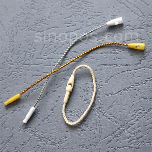 8cm Hang Tag String With Bullet Plug, 3" short loop lock jewelry watch gift apparel glasses purse bag cord rope tags seal ring