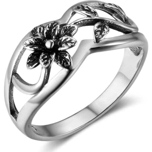 Vintage Black Rose Women Ring Rose Copper Courtship Wedding Engagement Party Rings for Women Anniversary Gift Factory Wholesale