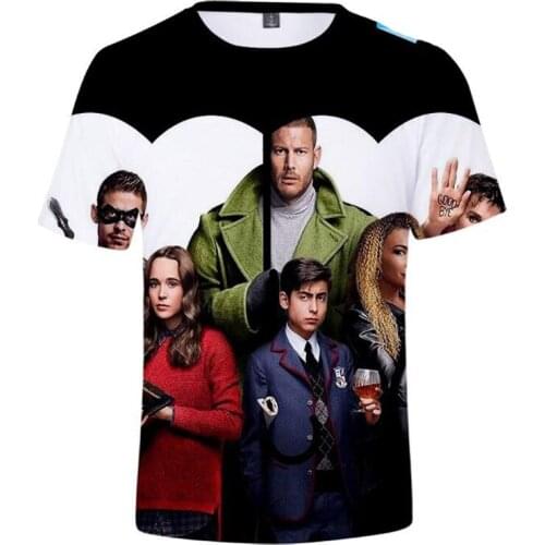 The Umbrella Academy 3D T Shirt Men Vanya Luther Diego Allison Klaus Comic Short Sleeve Funny Tshirt Graphic Tees Streetwear