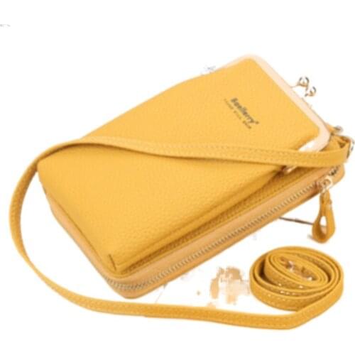 Women Wallet Solid Color Small Shoulder Bag Multi-Function Letter Phone Money Wallets Pocket Bags Clutch Organizer Storage purse