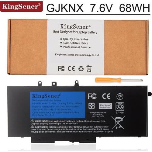 Kingsener GJKNX Laptop Battery For Dell Latitude E5480 5580 5490 5590 For DELL Precision M3520 M3530 GD1JP 7.6V 68WH