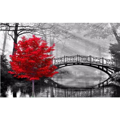 Diamond Embroidery Scenic Bridge 5D DIY Diamond Painting Full Square Diamond Mosaic Wall stickers decoration Paintings Kit FZ716