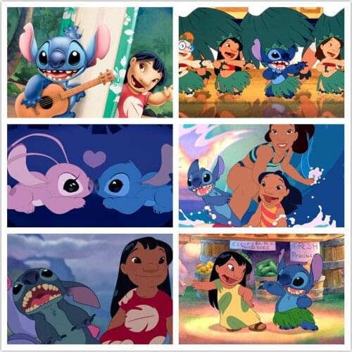 Disney 5D DIY Diamond Painting Stitch Interstellar Baby Full Circle Diamond Embroidery Handmade Interior Decoration Holiday Gift