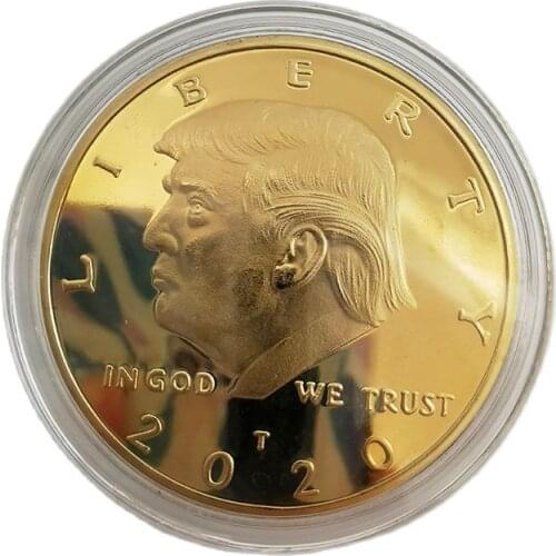 America President Donald Trump Commemorative Coins Gift Medallions USA Style Coin Collection USA 58th President Badge Home Decor