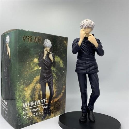 Anime Jujutsu Kaisen Satoru Unlimited Power Gojo Satoru Fighting Ver. PVC Action Yuji Fushiguro Collect Model Toy Gift 20cm