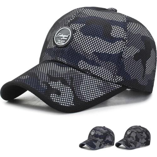 Spring Summer Unisex Baseball Caps camouflage Letter Mesh Cap Fashion Solid Outdoors Adjustable Hat Women Men Casual Hats