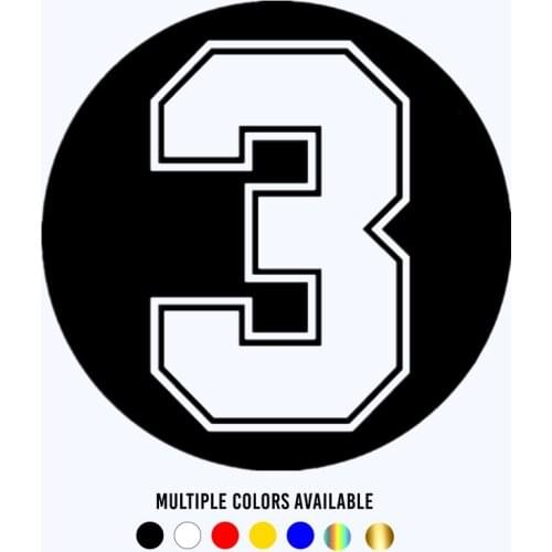 CK20166# Funny Vinyl Decal Number 3 Car Sticker Waterproof Auto Decors on Truck Bumper Rear Window