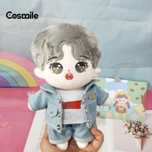Cosmile Anime No Attribute Kpop Star Plush 20cm Doll Toys Jeans Outfit Clothes Stuffed Cute Gift Cosplay C
