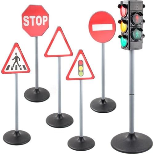 Kids Interactive Traffic Lights Portable Daily Skills Educational Toys Relieve Boredom Adjustable Height