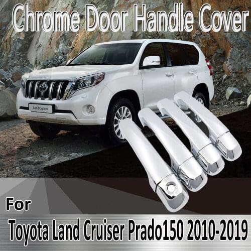 For Toyota Land Cruiser Prado 150 J150 LC150 2010~2019 Stickers Decoration Chrome Door Handle Cover Refit Car Accessorie