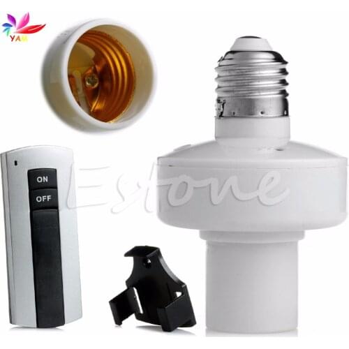 E27 Screw Wireless Remote Control Light Lamp Bulb Holder Cap Socket Switch-15