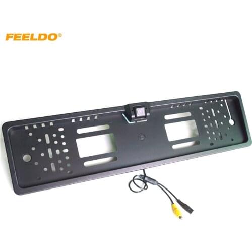 FEELDO Auto Special European License Plate Mount Rear View Camera with Guide Lines Backup Camera#4790