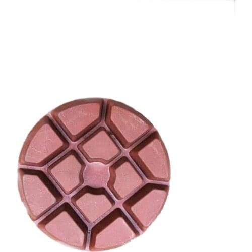 9 pieces set 3 inch Copper hybrid pad transitional Diamond Floor Polishing Pad 80mm 10mm thick