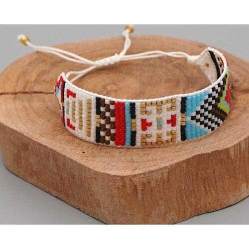 Go2Boho Bead Bracelets for Women Boho Ethnic Miyuki Cuff Bracelet Gift Handmade Friendship Pulseras Jewelry Bohemian Jewellery