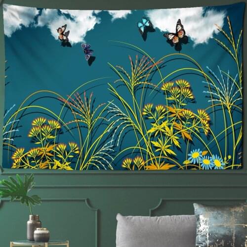 Forest Scenery Tapestry Wall Hanging Bohemian Hippie Psychedelic Magic Fresh Nordic Style Room Home Decor