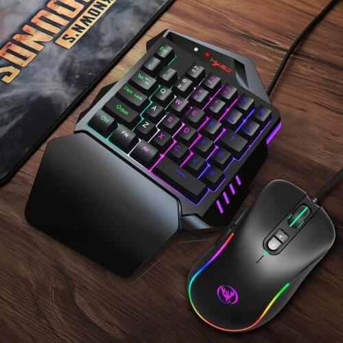RGB Luminous Keyboard Mouse Sets Built-in Converter Supports PS3 PS4 Game Console With Mouse Computer Gaming New Styles