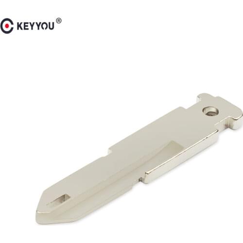 KEYYOU 10pcs NE73 Car Remote Key Blank for Renault/Citroen/Peugeot 206 Uncut Key Blade Replacement