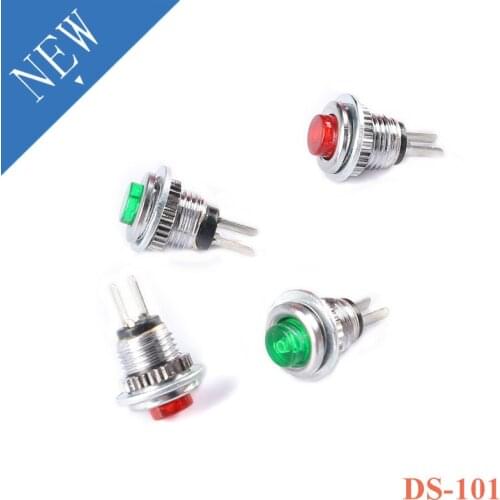 5pcs DS-101 8mm On/Off Push Button Switch Mini Lockless Momentary ON OFF Push Button Micro Normally Open Switch