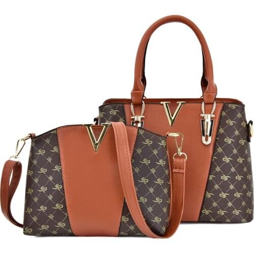 Women Bags Set 2 Pcs Leather Handbag Women Tote Bag Ladies Shoulder Bag for Women 2021 Messenger Bag Sac A Main