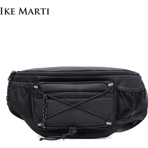 IKE MARTI Mens Waist Bag Fashion Chest Pack Outdoor Sports Belt Bag for Teenager Waterproof Men Waist Bags Fanny Pack New 2021