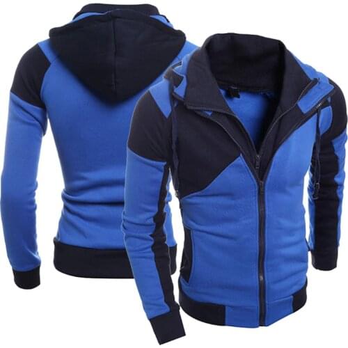 New Double Zipper Cardigan Hoodie Sweatshirt Men Streetwear Hoodies Autumn Winter Casual Slim Fit Hoody Sweatshirts Jackets XXXL