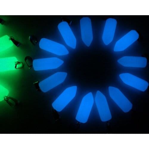 Natural stone lapis tiger eye Quartz Crystal Dark Luminous pillar pendant for diy Jewelry making necklace Accessories50pcs