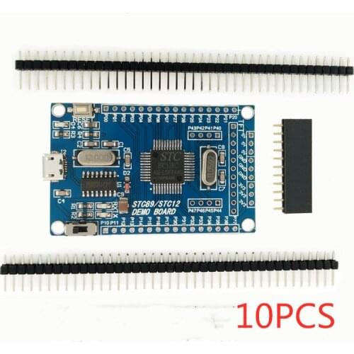 100% NEW 10pcs/lot 51 single-chip microcomputer minimum system board STC89C52 STC51 STC89C52RC core development learning board