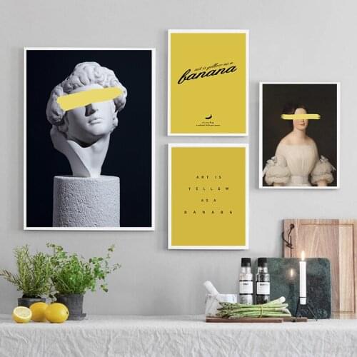 Post-Modern statue figure creative Canvas Painting Fahsion Poster Print Wall Art Picture For Living Room Aisle Modern Home Décor