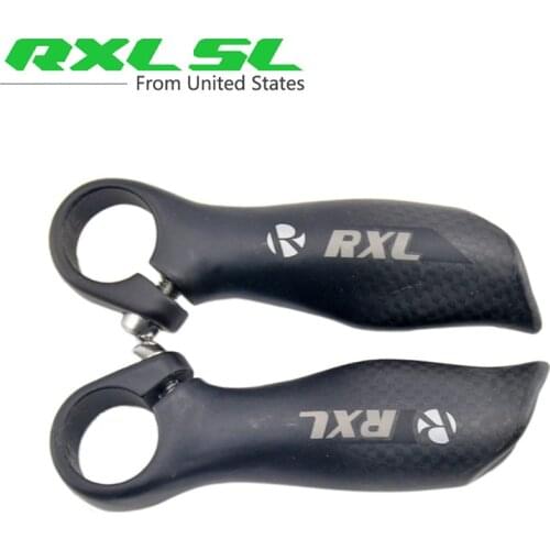 RXL SL Mountain Bike Bar End Carbon fibre+Aluminum Bicycle Handlebar Horn Small Auxiliary Handlebar 3K Ergonomics Mtb Bar Ends