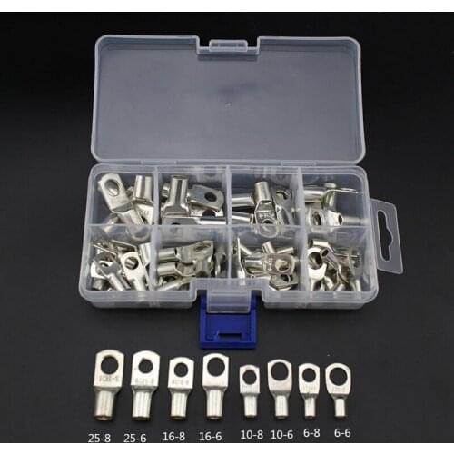 Bolt Hole Tinned Copper Cable lugs Battery Terminals set Wire terminals connector