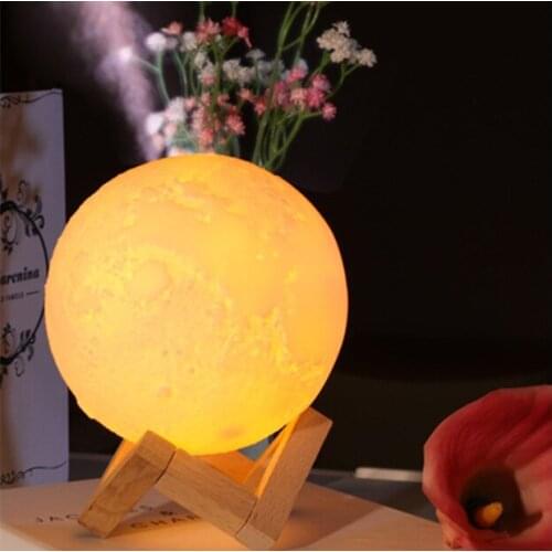 Touch Sensor Light Bedside Lamp USB 3D Print Moon Lamp Lights Bedroom Romantic Table Lamps 2/16 Color Change photography prop