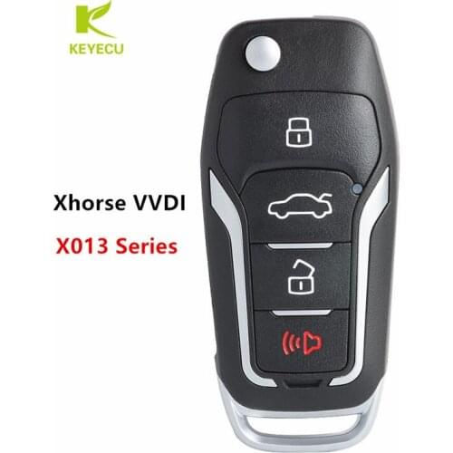 XHORSE 10PCS Universal Wire Flip Remote for Ford Style Condor 4 Buttons XKFO01EN for VVDI Mini Key Tool, VVDI2, VVDI Tool Max