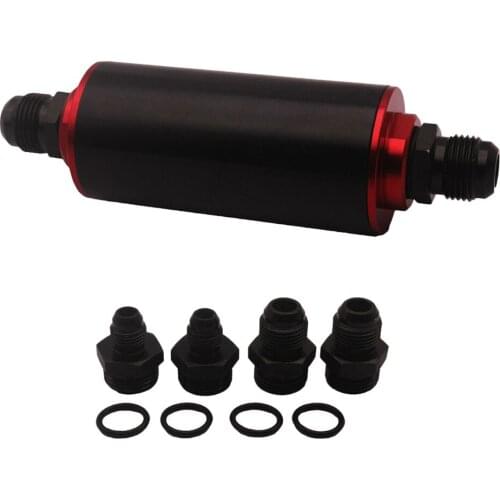Inline Fuel Filter High FLOW 100 Cleanable SS AN6 Filter Accessories