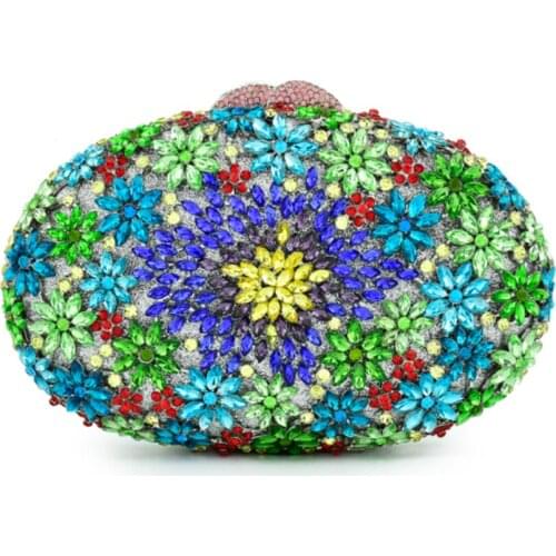 XIYUAN Fashion Ladies Bridal Wedding Party clutch purse Hollowing Out Purses Women Evening bag Party Bag Diamond Luxury Clutches