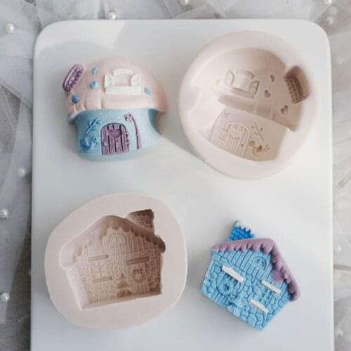 Mushroom house，snow House Silicone Mold Fondant Cake Decorating Mould Sugarcraft Chocolate Baking Tool For Cakes Gumpaste Form