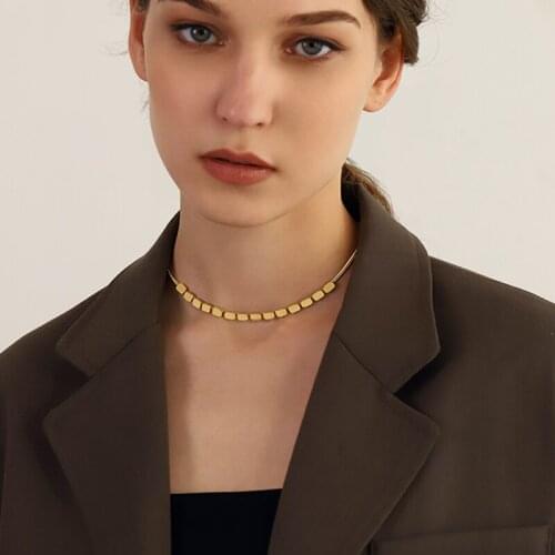 Street Punk Style Stainless Steel Womens Necklace Jewelry 2021 Trend Simple Accessories Personalized Gift Fashion