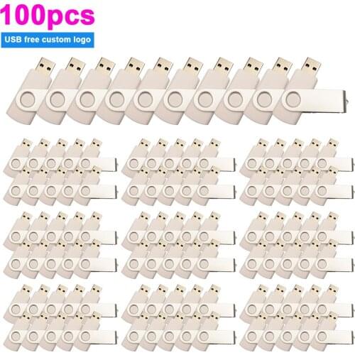 100pcs/lot Waterproof Pendrive 32gb 16gb usb Flash Drive 64gb 8gb 4gb memory stick pen drive 128gb metal flash usb free logo