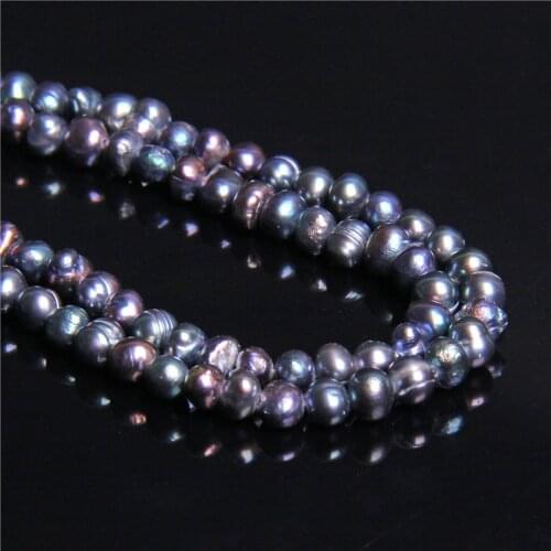 4mm Natural black Baroque freshwater pearls loose beads jewelry for women Jewelry Making DIY Bracelet Necklace earring pearls