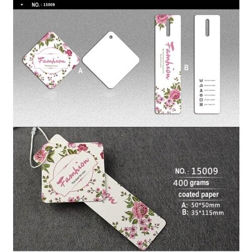 Aangepaste papier hang tag/kleding swing tag labels/kledingstuk tas gedrukt tags merk care labels logo kk405