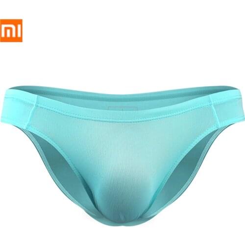 3pcs Xiaomi Ice Silk Seamless Mens Triangle Underpants Translucent Sexy Underwear Comfortable Breathable Underpants Men Panties