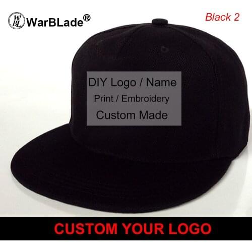 Custom Baseball Cap Print Logo Text Photo Embroidery Gorra Casual Solid Hats Pure Color Black Snapback Caps For Men Women