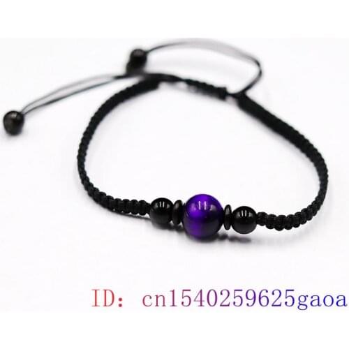 Tiger Eye Beads Bracelet Women Chinese Gifts Bangle Amulet Charm Natural Jewelry Fashion Jade Gemstone