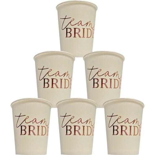 Rose Gold Team Bride Cup Bachelorette Party Team Bride Straws Hen Night Wedding Party Decoration Supplies