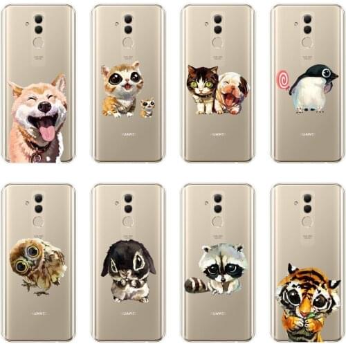 Back Cover For Huawei Mate 20 10 9 Lite Silicone Soft Shiba Inu Dog Kawaii Cat Owl Tiger Phone Case For Huawei Mate 7 8 9 10 Pro