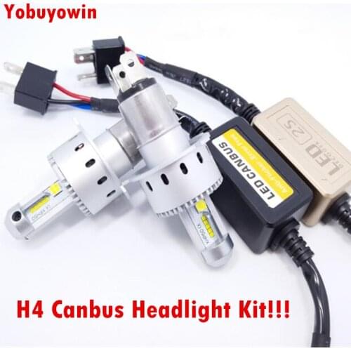 7S H4 Canbus Car Led Headlight H4-3 Hi/lo HB2 9003 160W White 6000K Bulb Load Resistor Canbus Decoder By Cree XHP 50 Led Chips