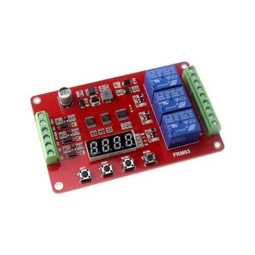 FRM03 relay module cycle delay timing switch self-locking module 18 function can be set relay development board kit