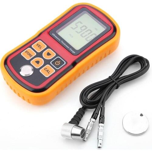GM100 Sound Speedometer 1.2-220mm LCD Digital Display Ultrasonic Thickness Gauge Tester Steel Width Test Meter Auto Calibration