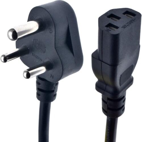 India General Power cord,India to C13 Power supply cables,ISI Power cables,110~250VAC 10~15A,1.5m