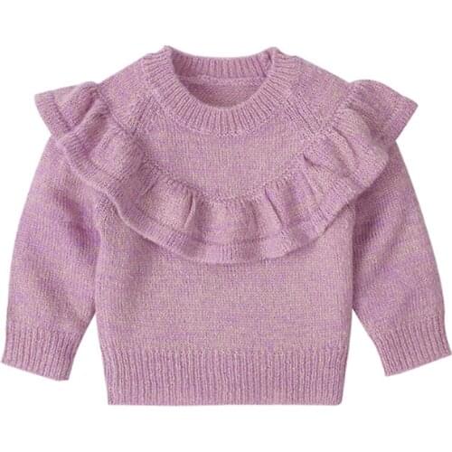Kaiya Angle Pink Baby Girls Clothes Knit New Born Sweater Knit Baby Blouse Kids Winter Tops 2020